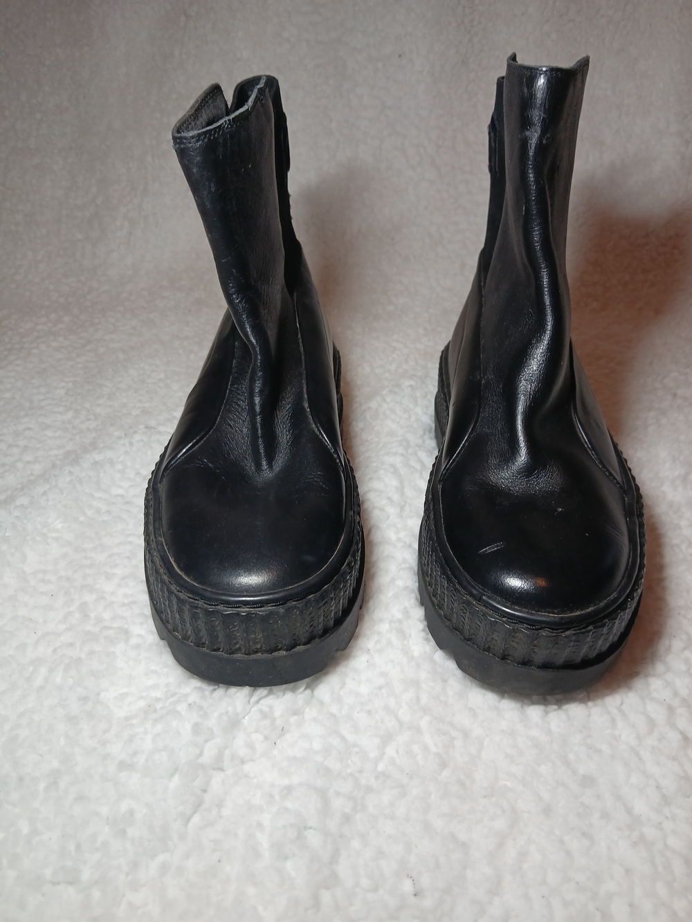 Women's Black Platform Chelsea Boots - Elevated Lug Sole
